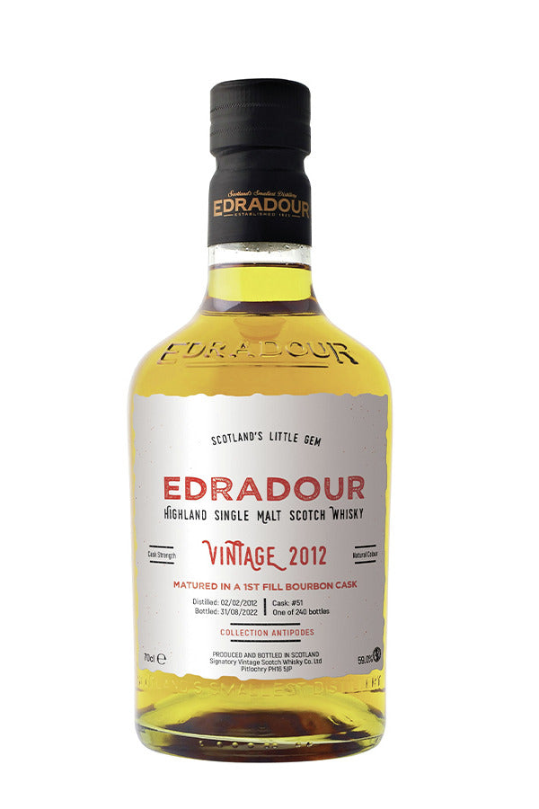 EDRADOUR 10 Year Old 2012 Bourbon Antipodes, 59.4% ABV