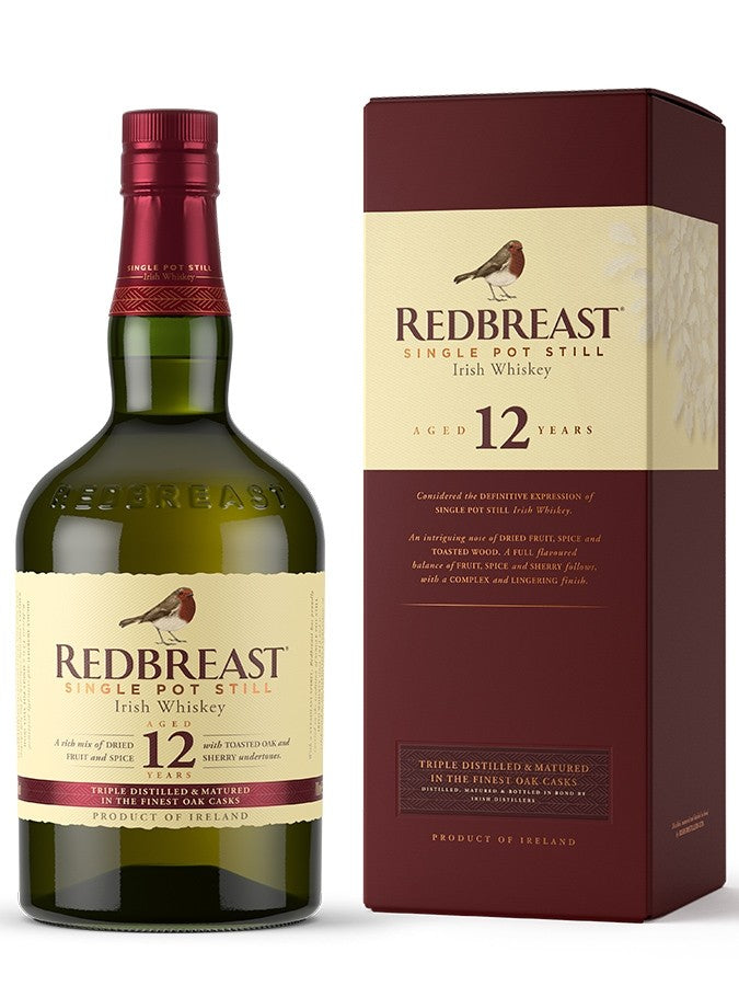 REDBREAST 12 Year Old Single Pot Still, 40% ABV